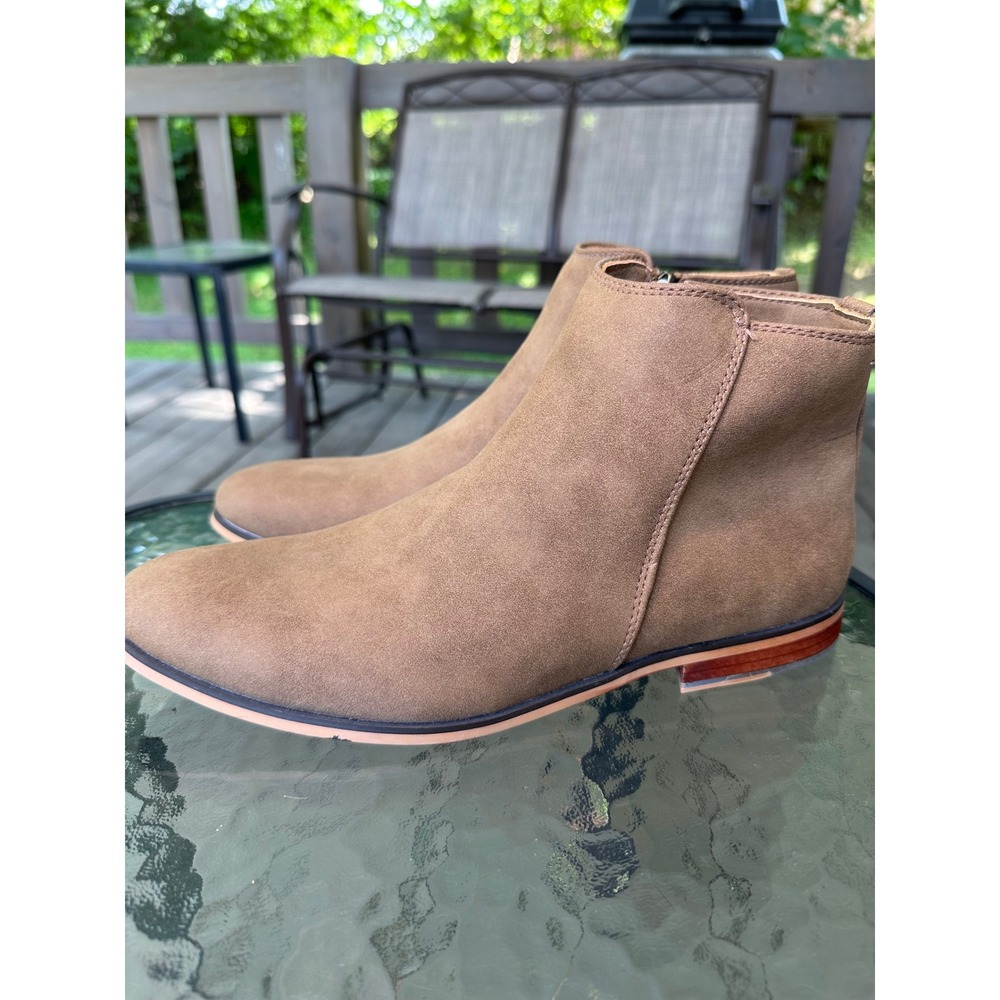 Steve Madden Ankle Boots Taupe Suede, Zipper Closure Casual Style‎ Mens Size 8M